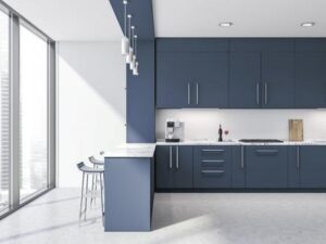 TWG Küche L-Form blau