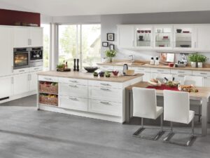 TWG Kücheninsel mit Seitenelement in Weiß