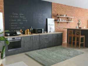 TWG Küchenzeile in Betonoptik dunkel