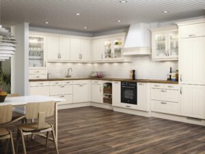 TWG Landhausküche L-Form Magnolie