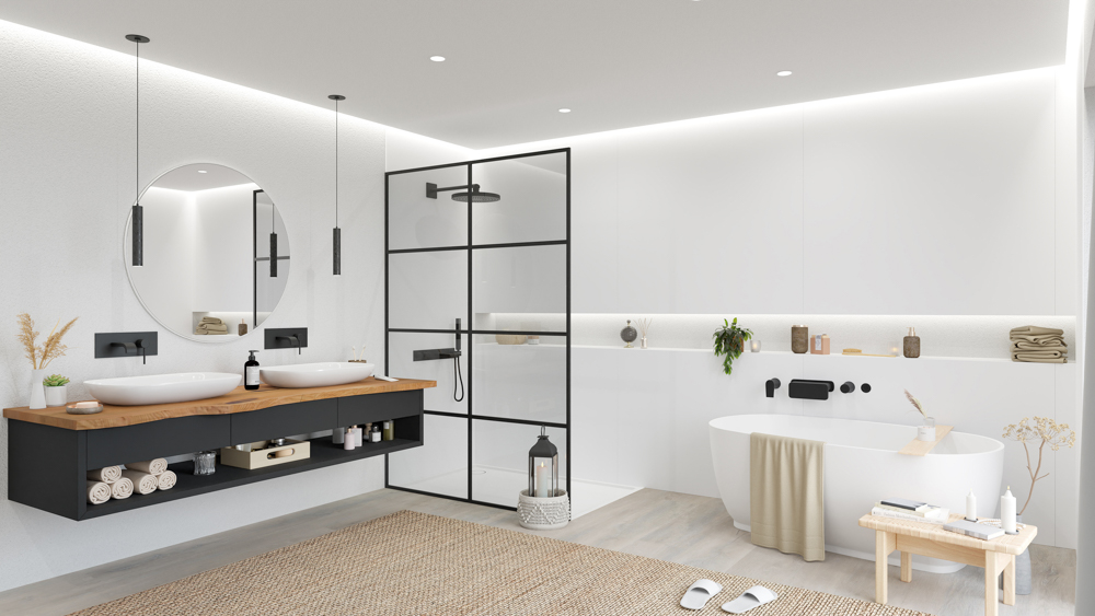 TWG SPA Nestis Nassraumplatte 0606 RM Arktisweiss - 0606 SG Arktisweiss – Bild 3