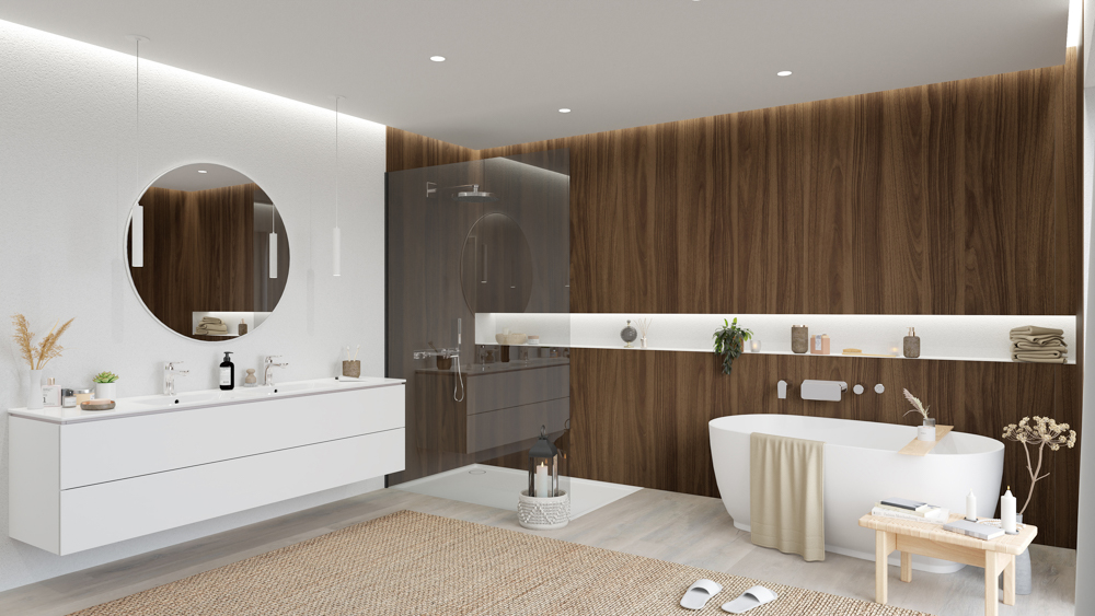 TWG SPA Nestis Nassraumplatte 4035 NI Noce Pavia - 4052 MI Rovere Maine – Bild 4