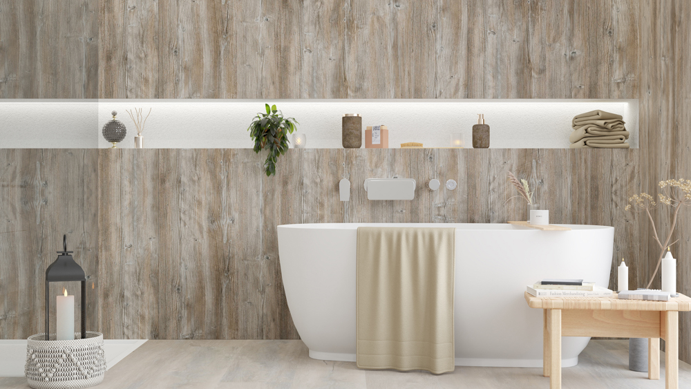 TWG SPA Nestis Nassraumplatte R 55004 RU Ponderosa Pine - R 20284 NW Wilton Oak White – Bild 5