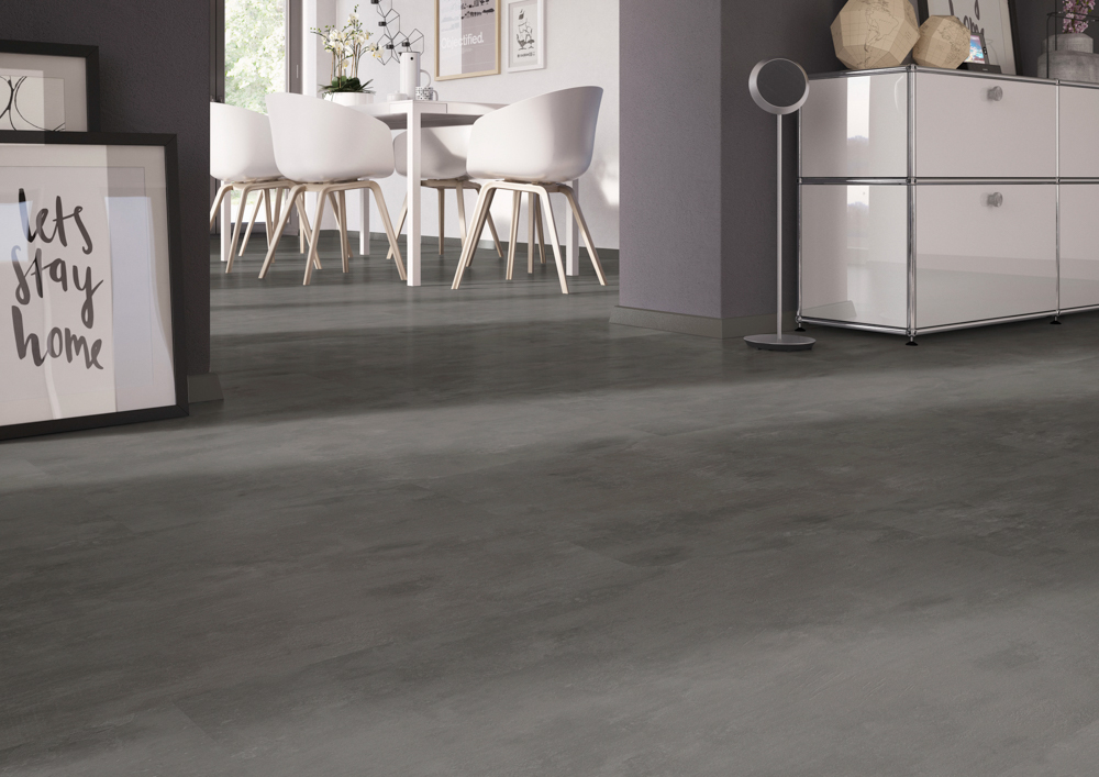TWG Vinylboden Titan One 030 Rigid - Click Origin Concrete Dark Grey – Bild 4