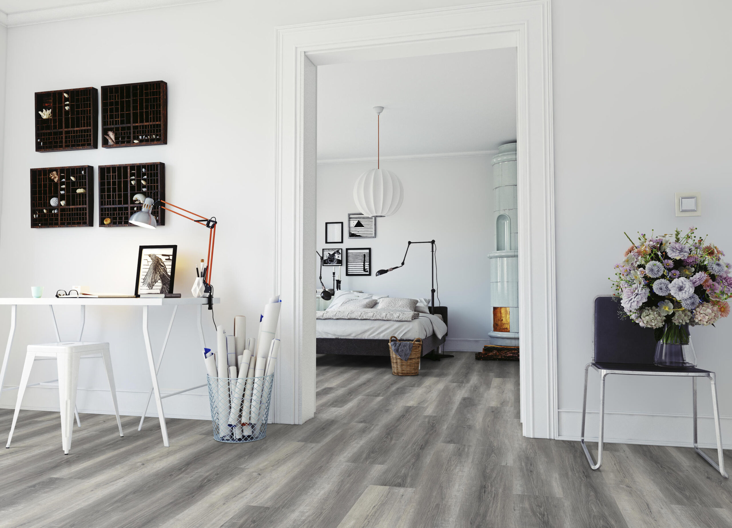 TWG Vinylboden Titan One 030 Rigid - Click Pure Oak Grey – Bild 4