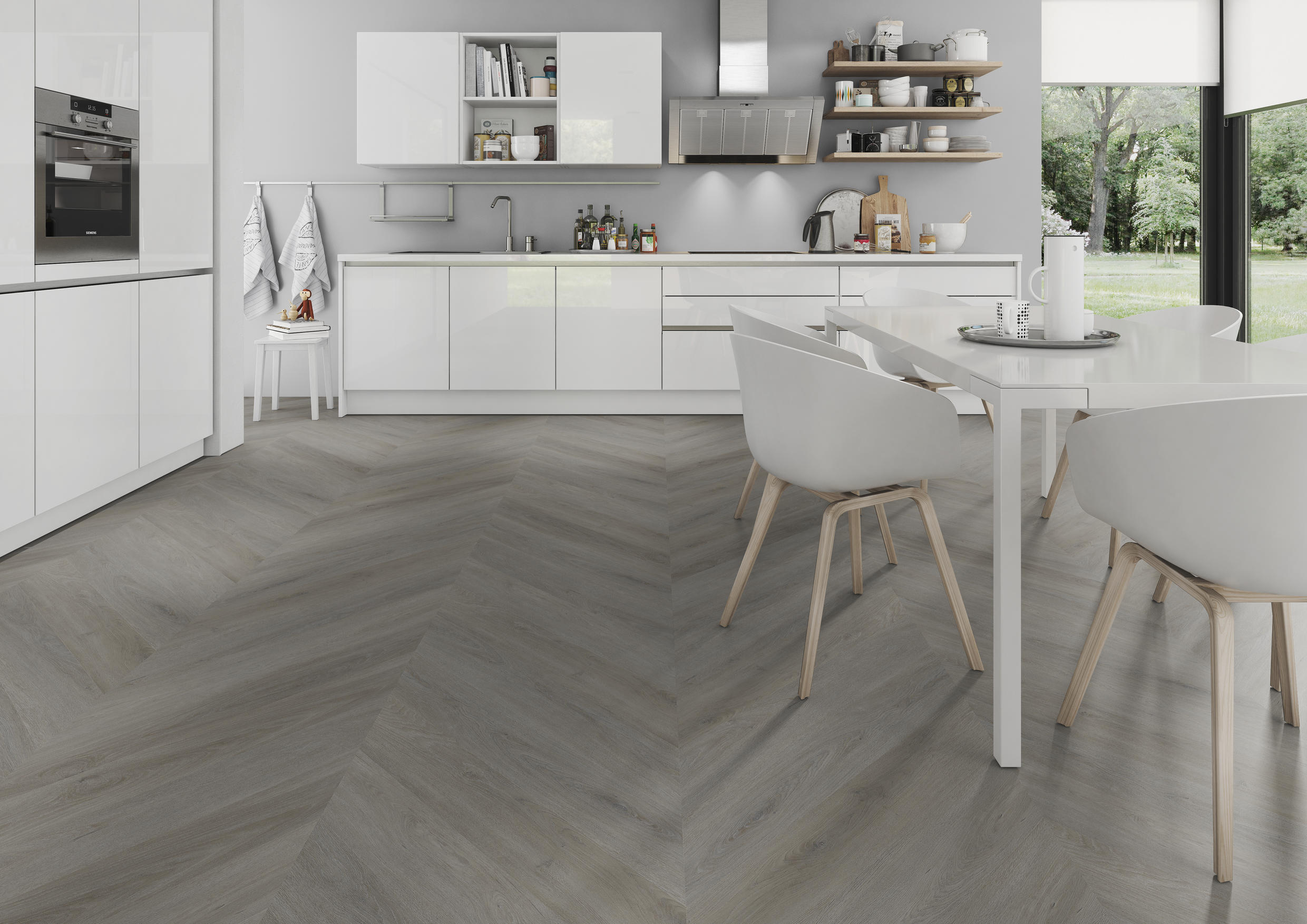 TWG Vinylboden Titan One 055 Chevron Gluedown English Oak Taupe – Bild 5