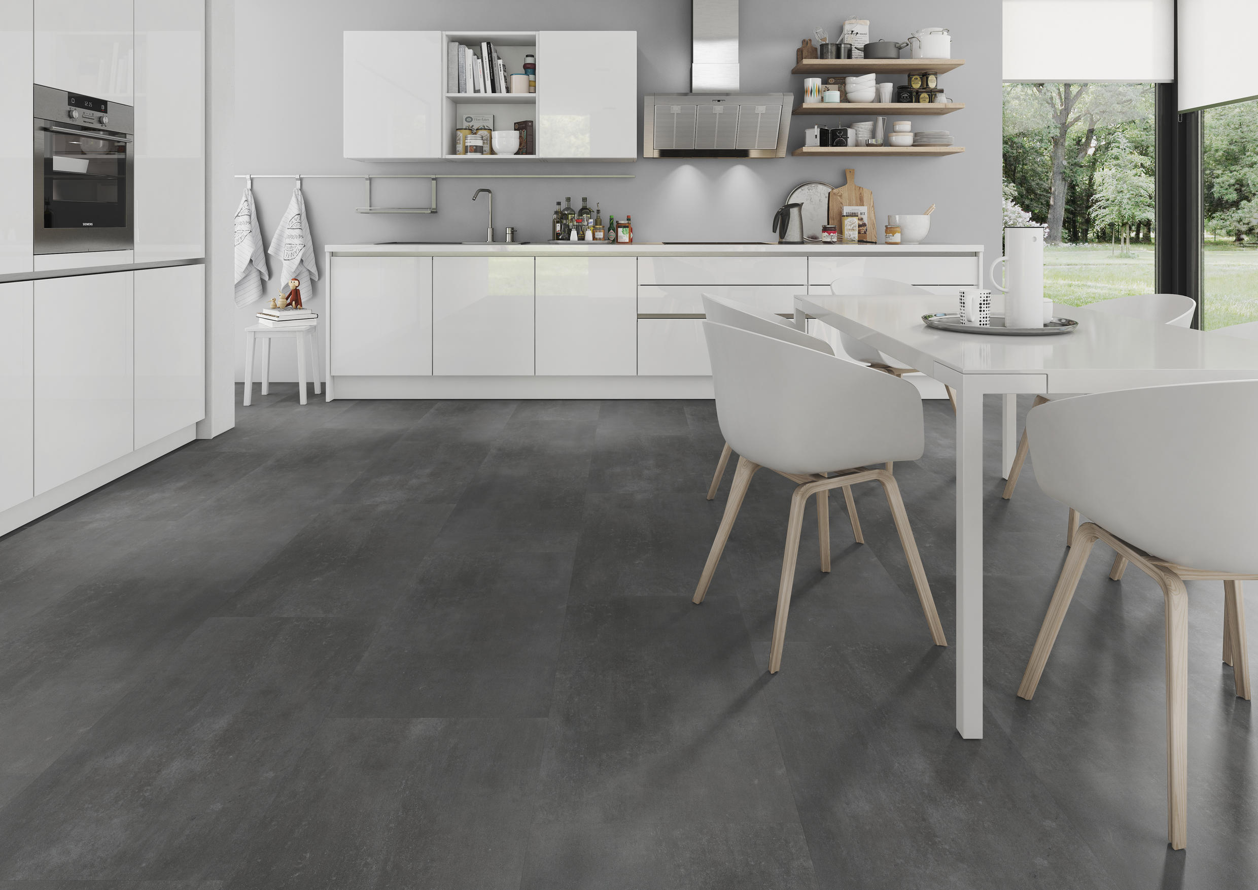 TWG Vinylboden Titan One 055 Rigid - Click Cement Dark Grey – Bild 4